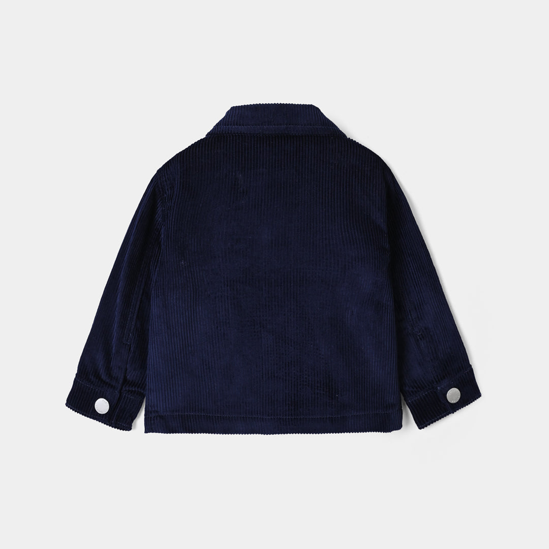 Infant Boys Corduroy Jacket DINO’S PIZZA - BLUE
