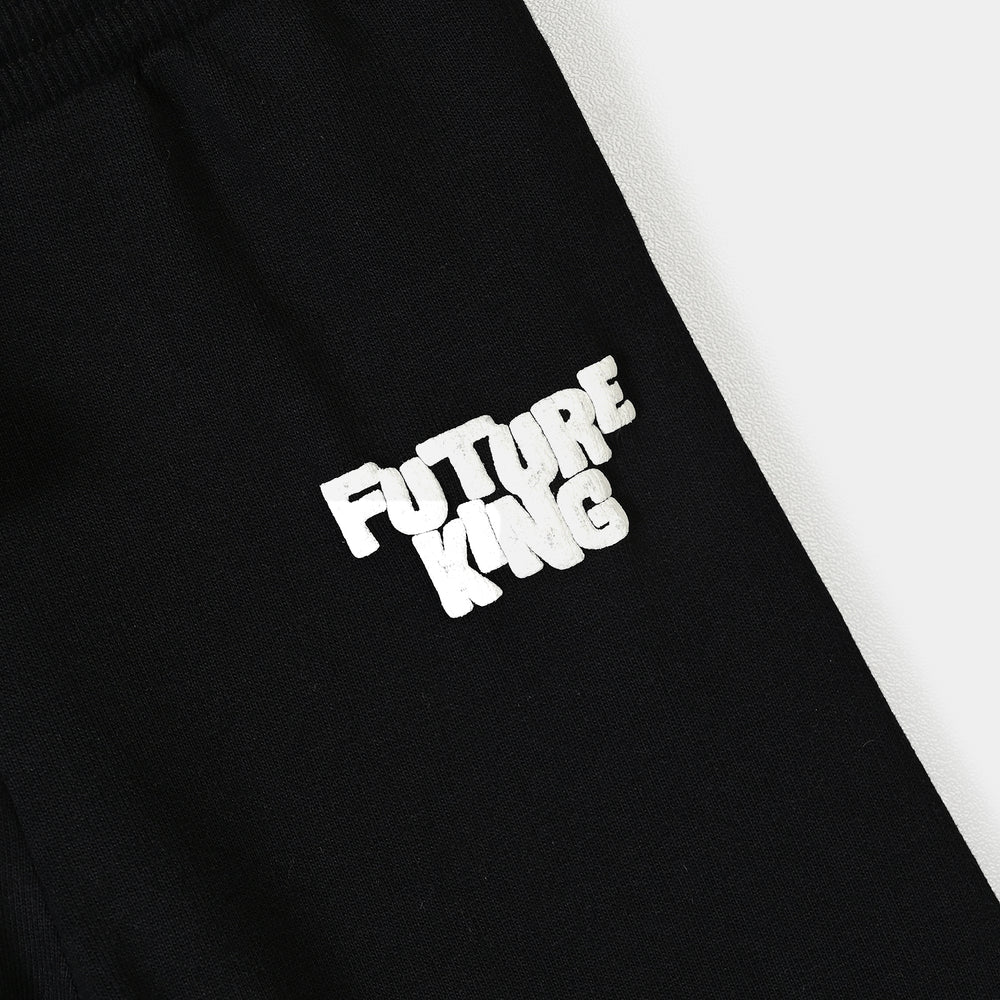 Infant Boys Cotton Terry Pyjama Future King-BLACK