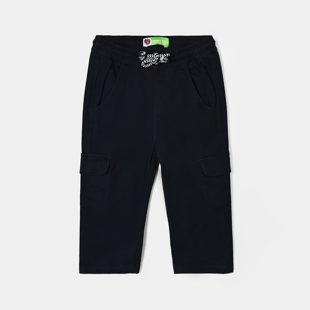Infant Boys Cotton Twill Pant Awesome Day-BLACK