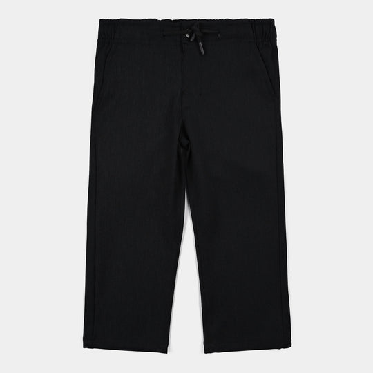 Boys Cotton Twill Pant Poly - BLACK