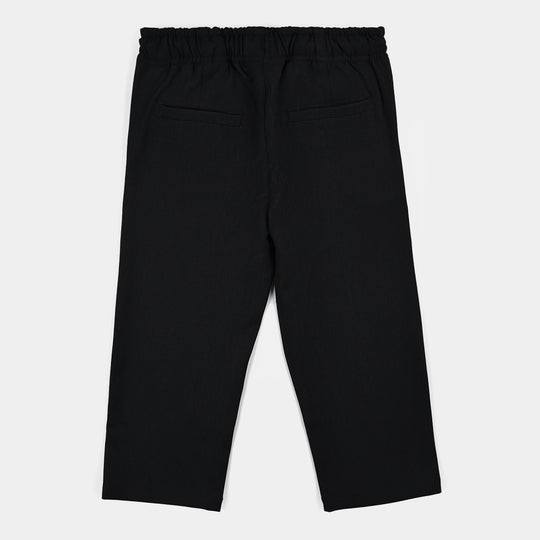 Boys Cotton Twill Pant Poly - BLACK