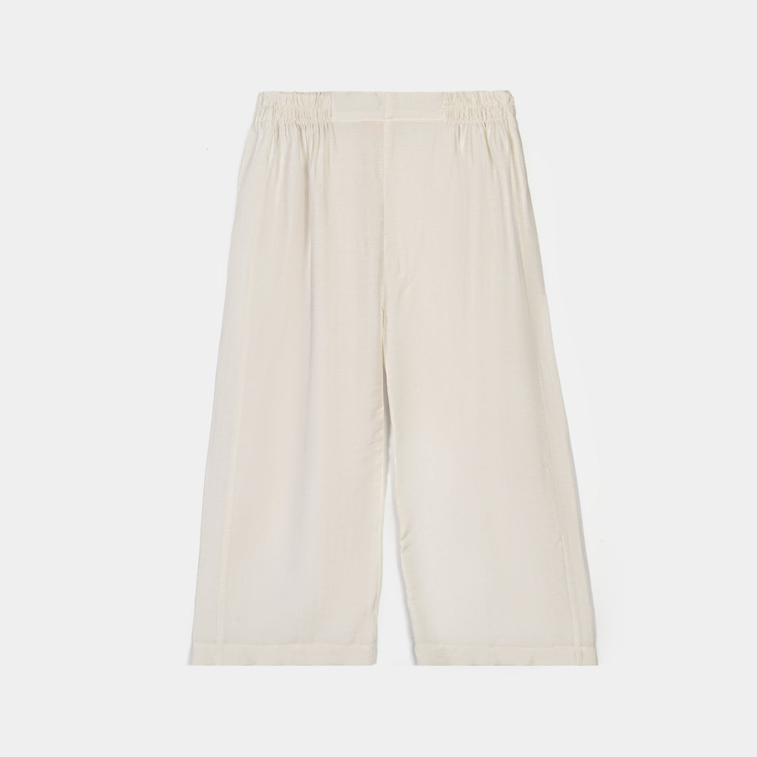 Girls Seersucker Co-Ord Set Caramel-Off White
