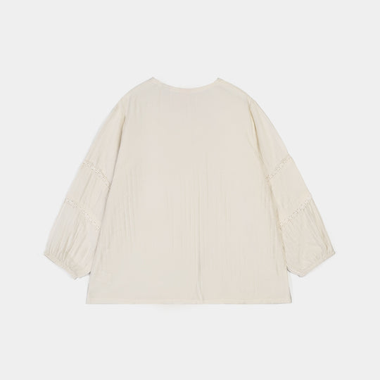 Girls Seersucker Co-Ord Set Caramel-Off White