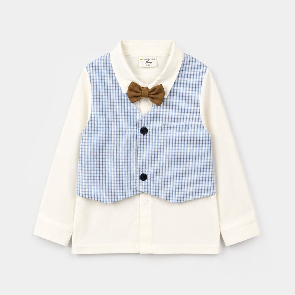 Infant Boys Cotton Interlock 3 - PC 320 - 025 - White & Brown