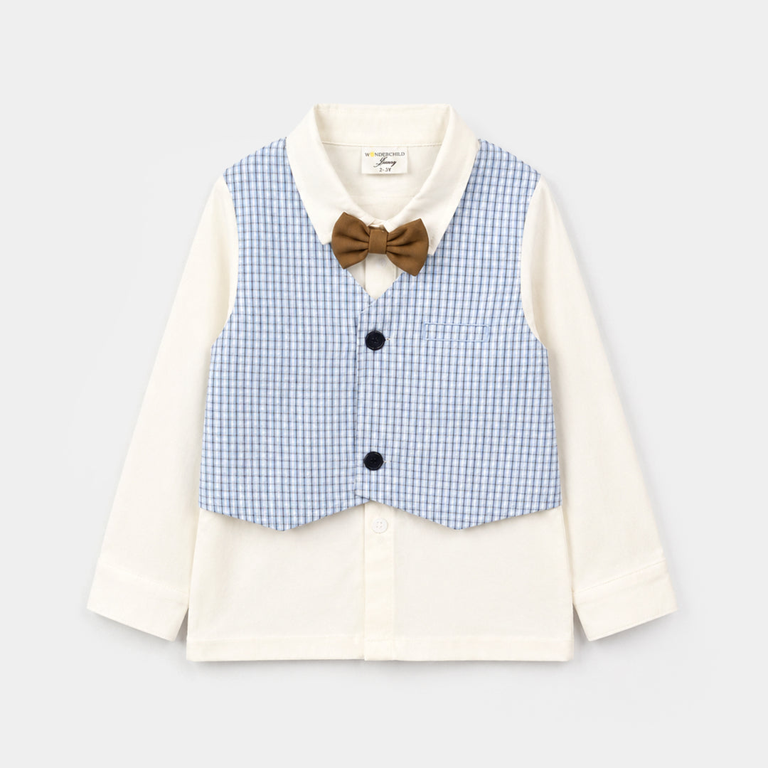 Infant Boys Cotton Interlock 3 - PC 320 - 025 - White & Brown