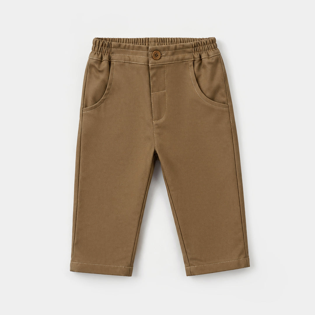 Infant Boys Cotton Interlock 3 - PC 320 - 025 - White & Brown