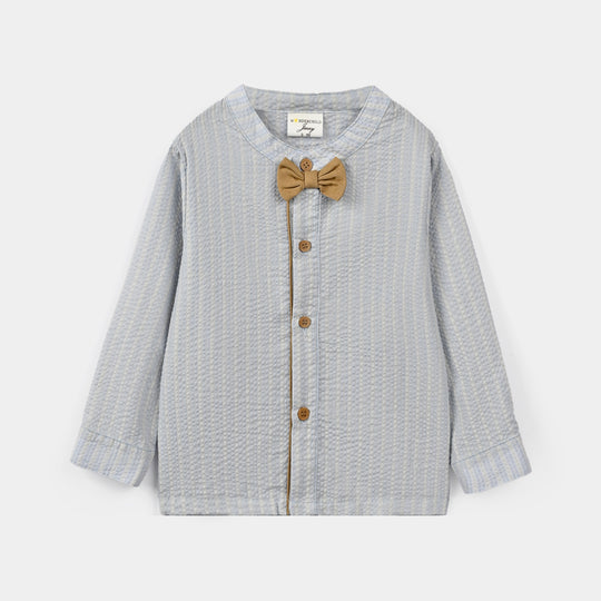 Infant Boys Cotton Interlock Woven Suit 320 - 034 - Blue & Beige