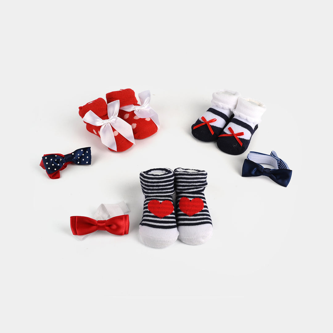 Baby Girl Socks & Headband Set