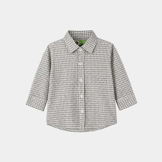 Infant Boys Yarn Dyed Shirt (Club)- Checkered