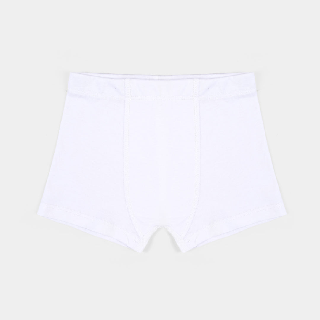 Boys Cotton Jersey Basic Boxer 1-Pack Of 2-White