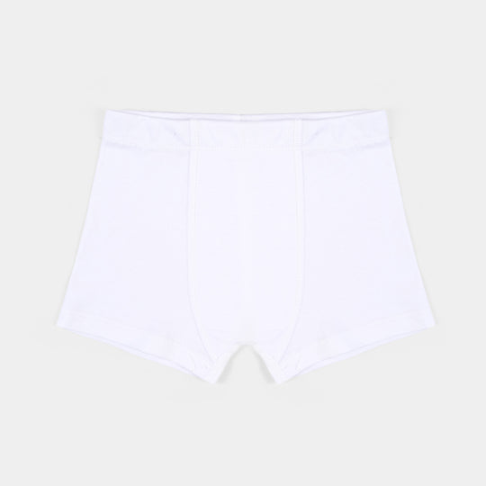Boys Cotton Jersey Basic Boxer 1-Pack Of 2-White