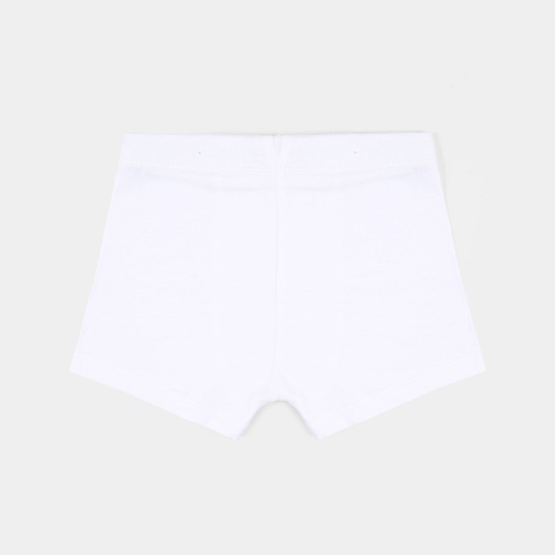 Boys Cotton Jersey Basic Boxer 1-Pack Of 2-White