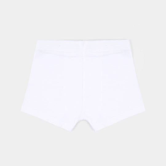 Boys Cotton Jersey Basic Boxer 1-Pack Of 2-White