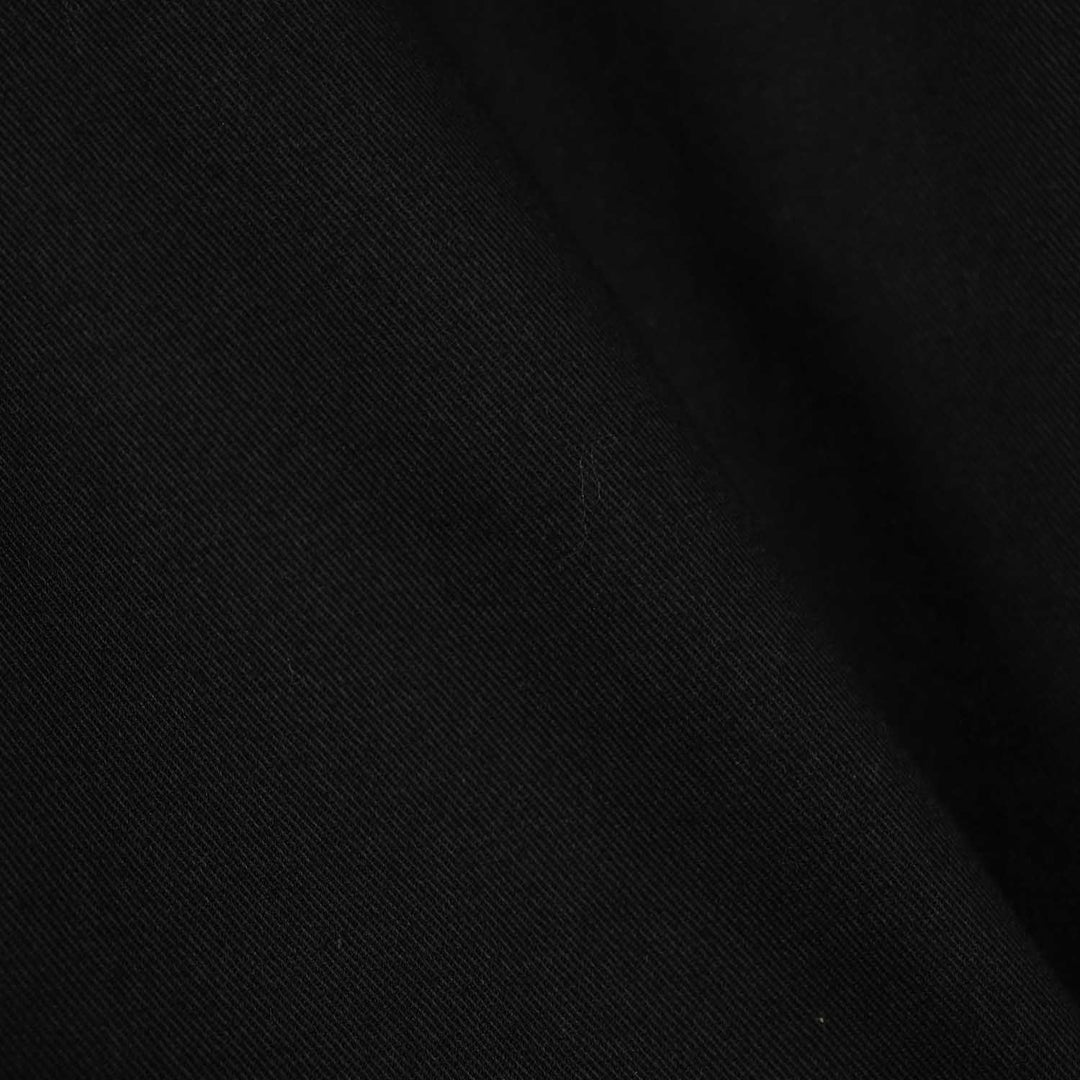 Boys Cotton Twill Shirt F/S (Double Black)-BLACK