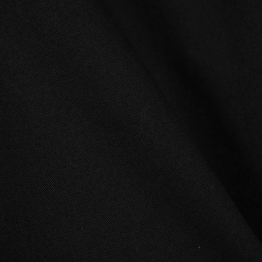 Boys Cotton Twill Shirt F/S (Double Black)-BLACK