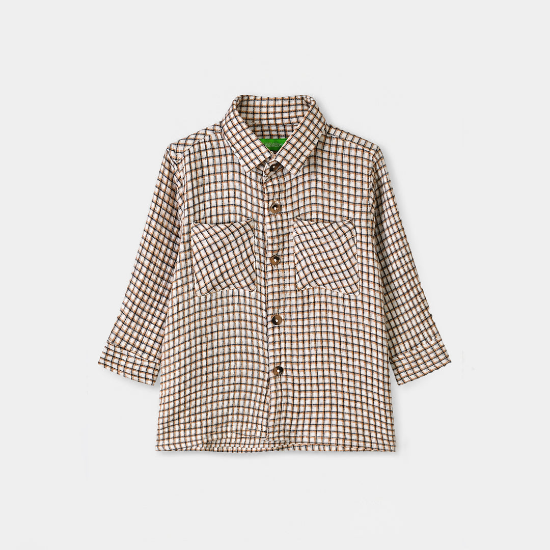 Infant Boys Yarn Dyed Shirt (Checkered)