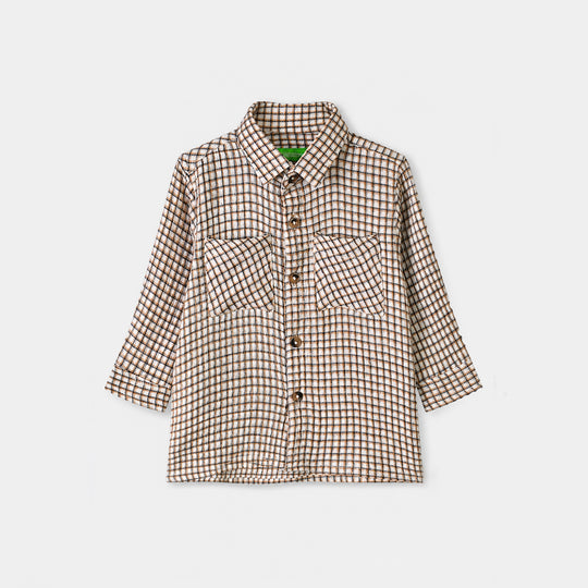 Infant Boys Yarn Dyed Shirt (Checkered)