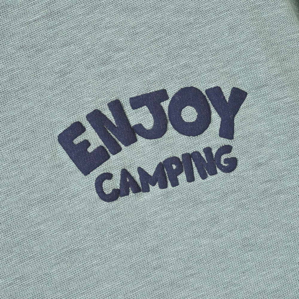 Boys Cotton Jersey T-Shirt Enjoy Camping-Green