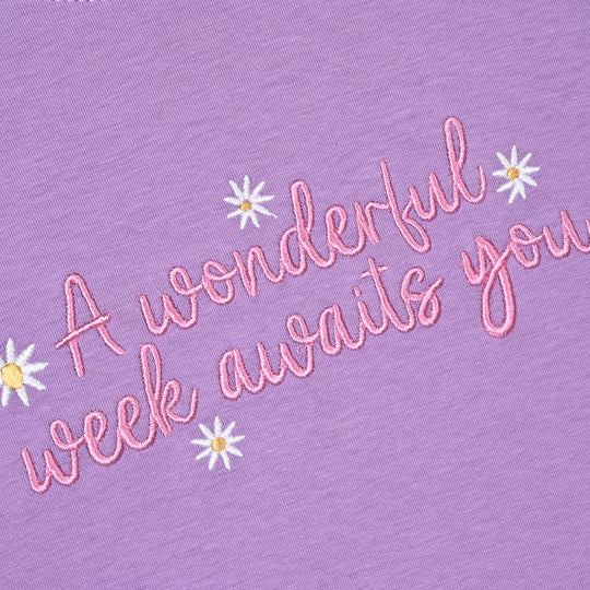 Girls Scuba Sweatshirt Wonderful Week-Purple