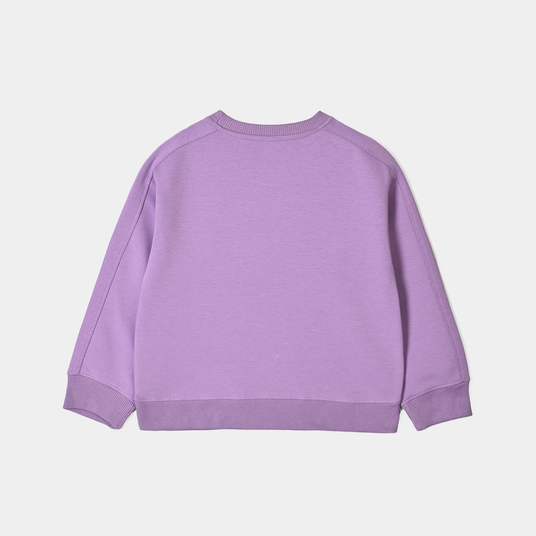 Girls Scuba Sweatshirt Wonderful Week-Purple
