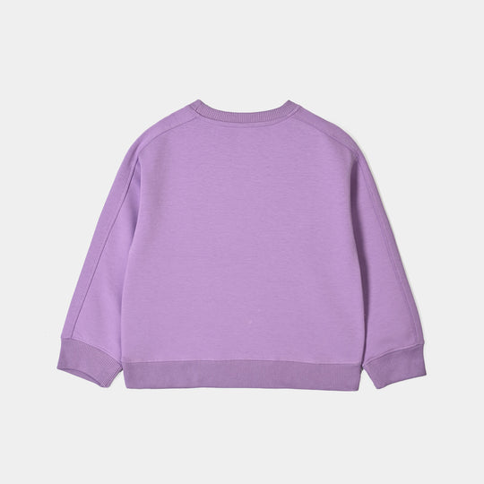 Girls Scuba Sweatshirt Wonderful Week-Purple