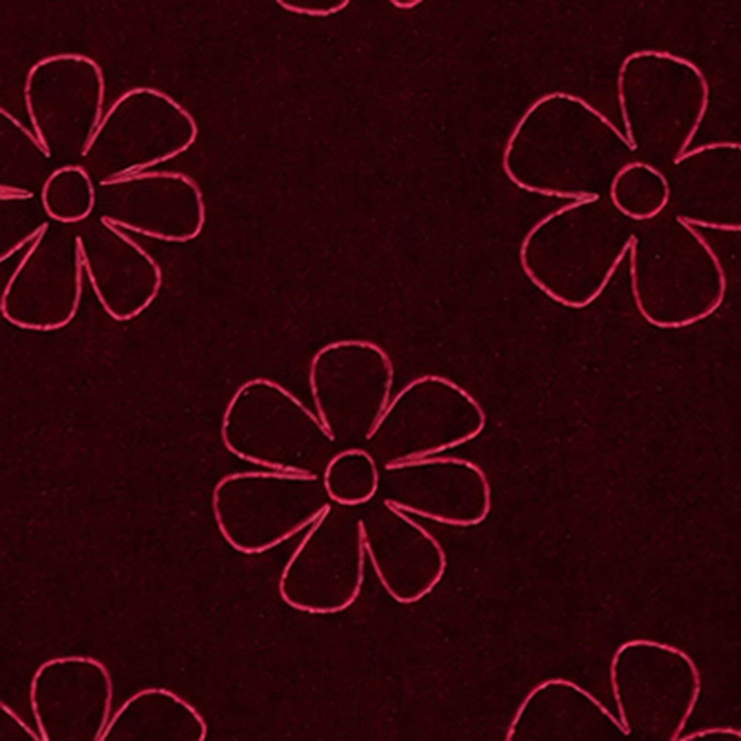 Infant Girls Embossed velvet Sweatshirt Floral-Red