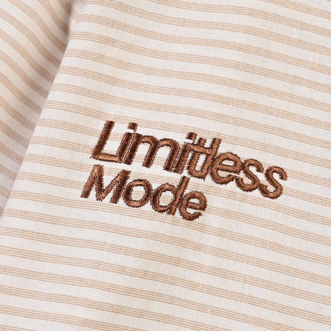 Boys Yarn Dyed Shirt (Limitless Mode)-Brown Stripe