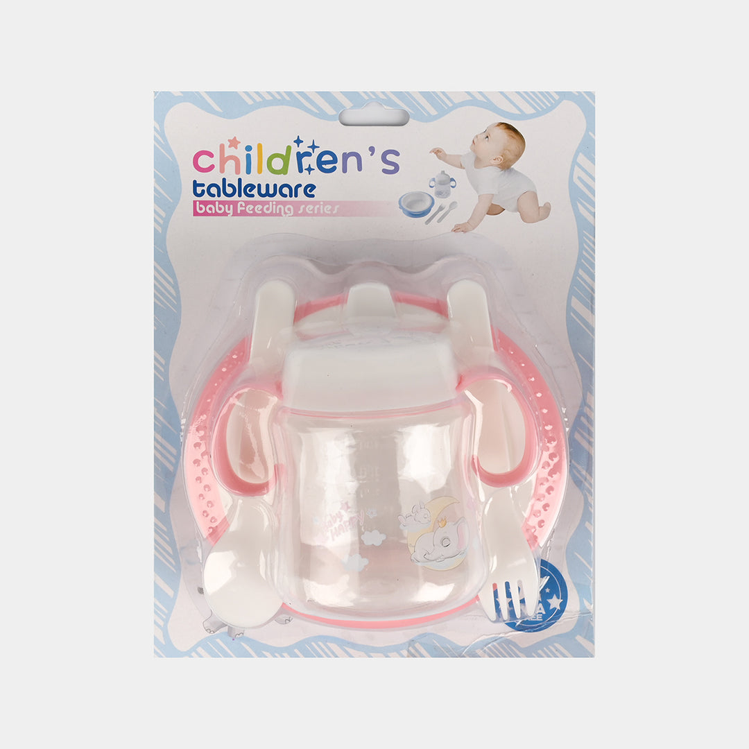 Infant Self-Feeding Plate and Training Cup Kit