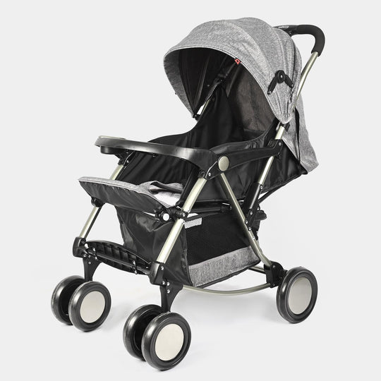 Foldable Baby Stroller-Grey