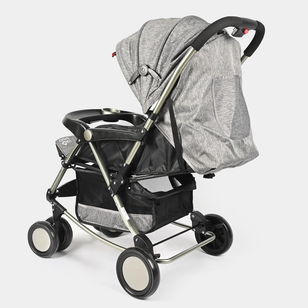 Foldable Baby Stroller-Grey