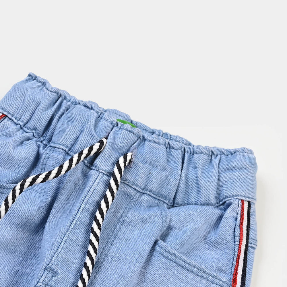 Infant Boys Pant Denim Tape R&W - Ice Blue