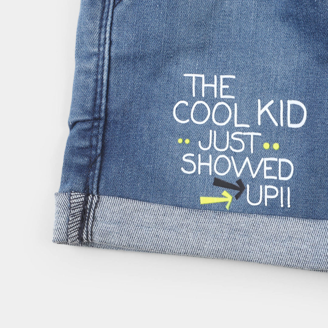 Infant Boys Denim Short Cool kid - Mid Blue