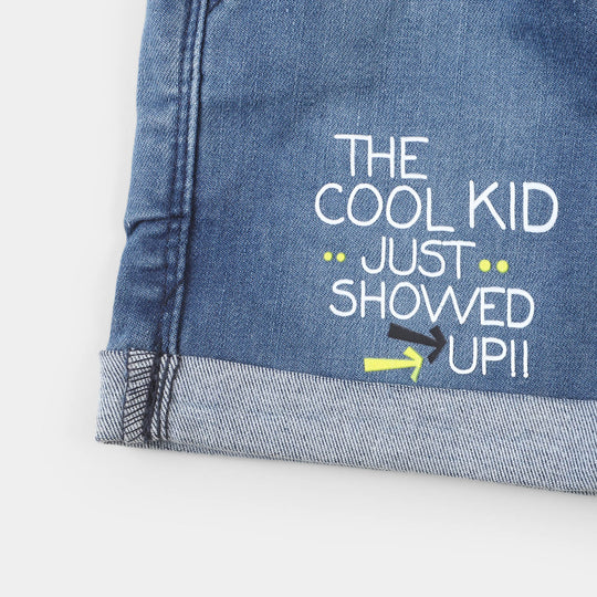 Infant Boys Denim Short Cool kid - Mid Blue