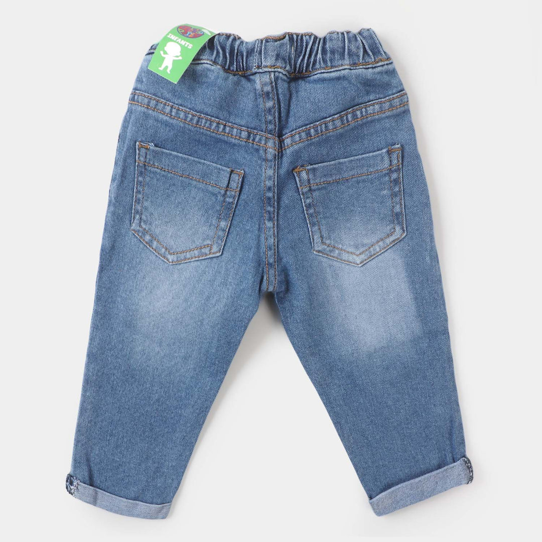 Infant Girls Denim Pant  - Ice Blue