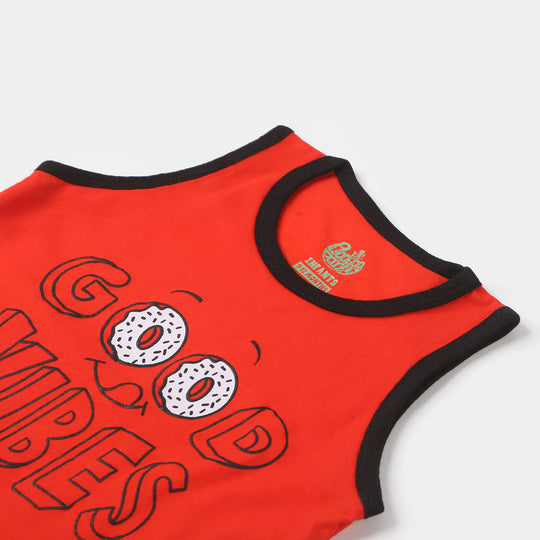 Infant Boys Sando Good Vibes - Red