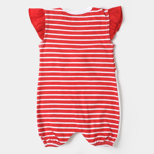 Infant Girls Knitted Romper Watermelon - White