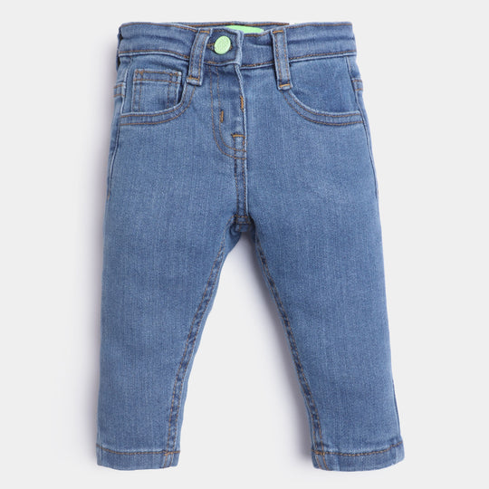Infant Girls Denim Pant Basic F-23-LIGHT BLUE