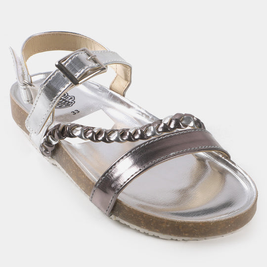 Girls Sandal 40-105  - Silver/Green