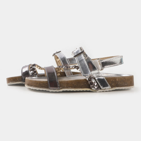 Girls Sandal 40-105  - Silver/Green