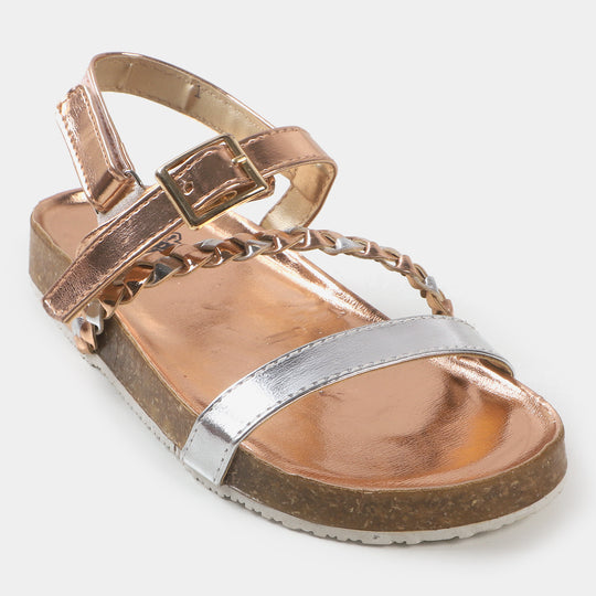 Girls Sandal 40-105  - Peach/Silver