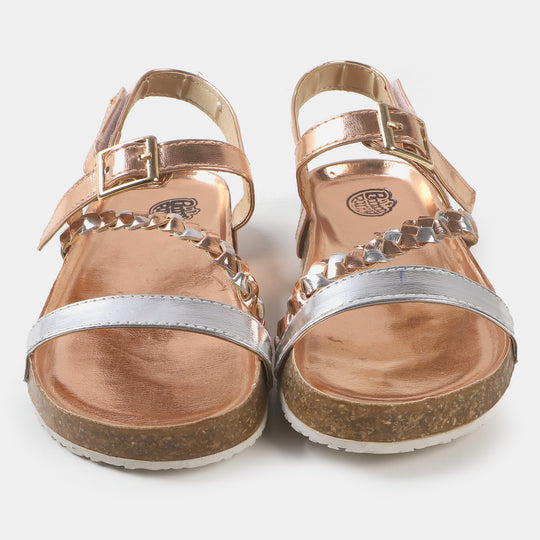 Girls Sandal 40-105  - Peach/Silver