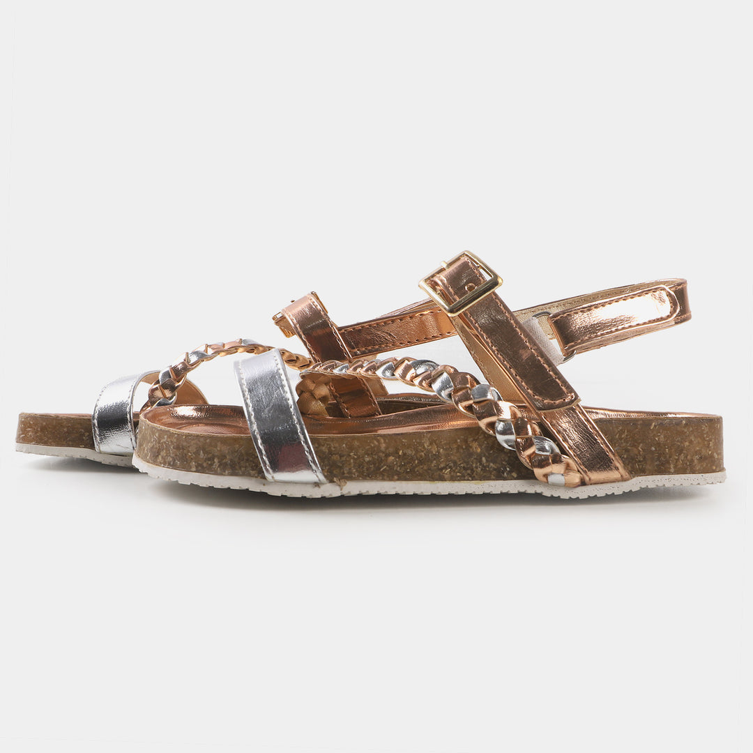 Girls Sandal 40-105  - Peach/Silver