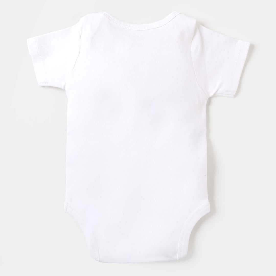 Infant Romper MOM & DAD  - B. White