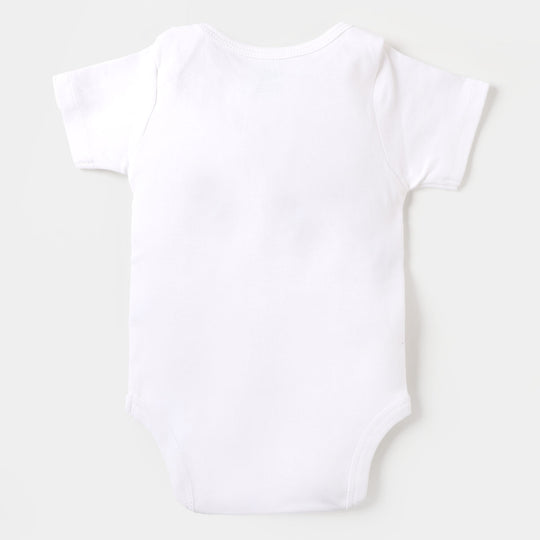 Infant Romper MOM & DAD  - B. White