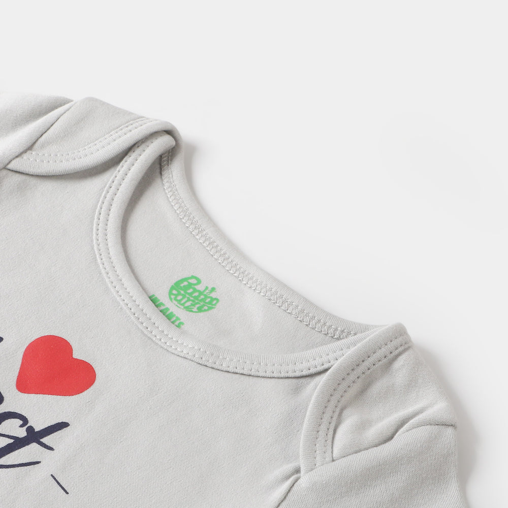 Infant Cotton Romper Best Phuppo - Barley White