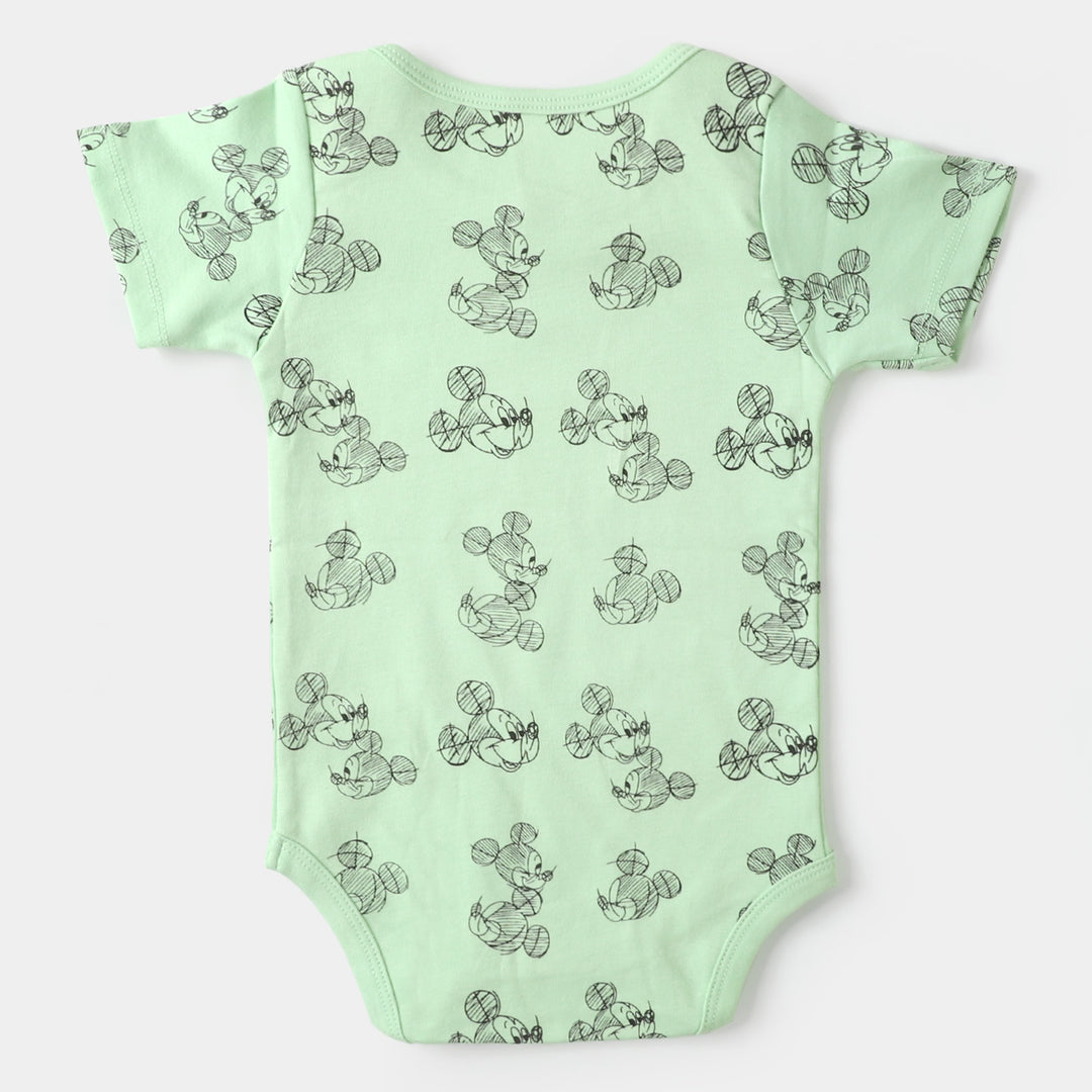 Infant Cotton Romper - Green Ash