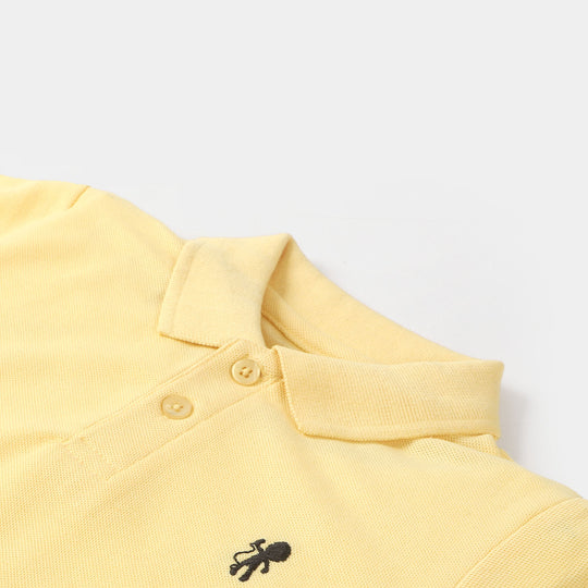 Boys Basic Polo T-Shirt - Light Yellow