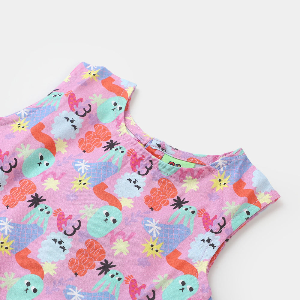 Infant Girls Cotton Casual Top - Multi