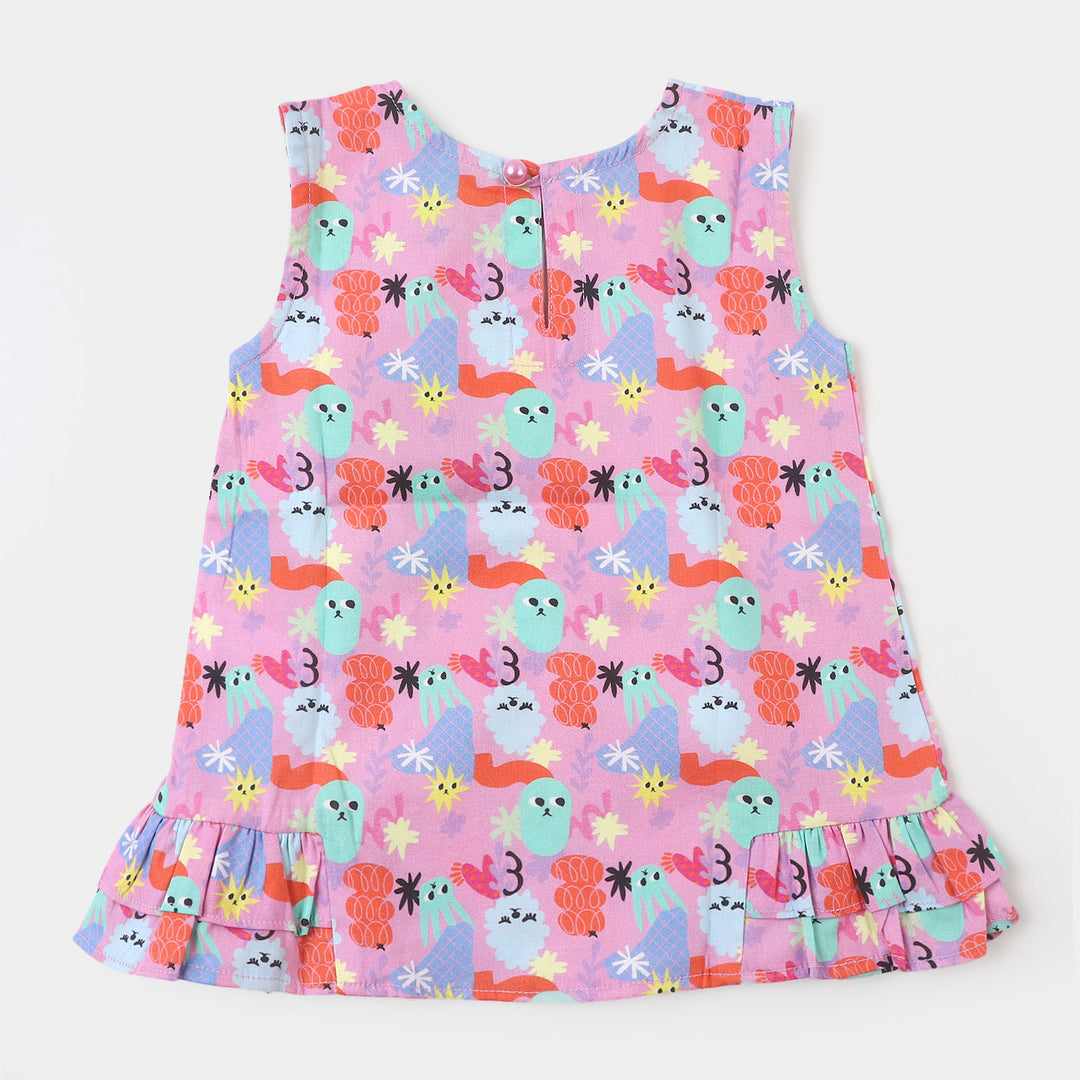 Infant Girls Cotton Casual Top - Multi