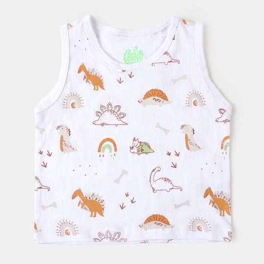 Infant Boys Jersey 4 Pieces Set Dino - White